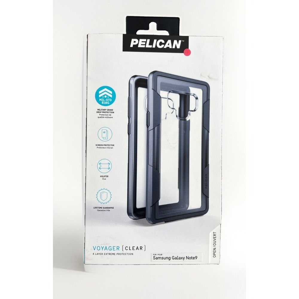 New Pelican Voyager Case + Holster for Samsung Galaxy Note 9 - Clear/Gray